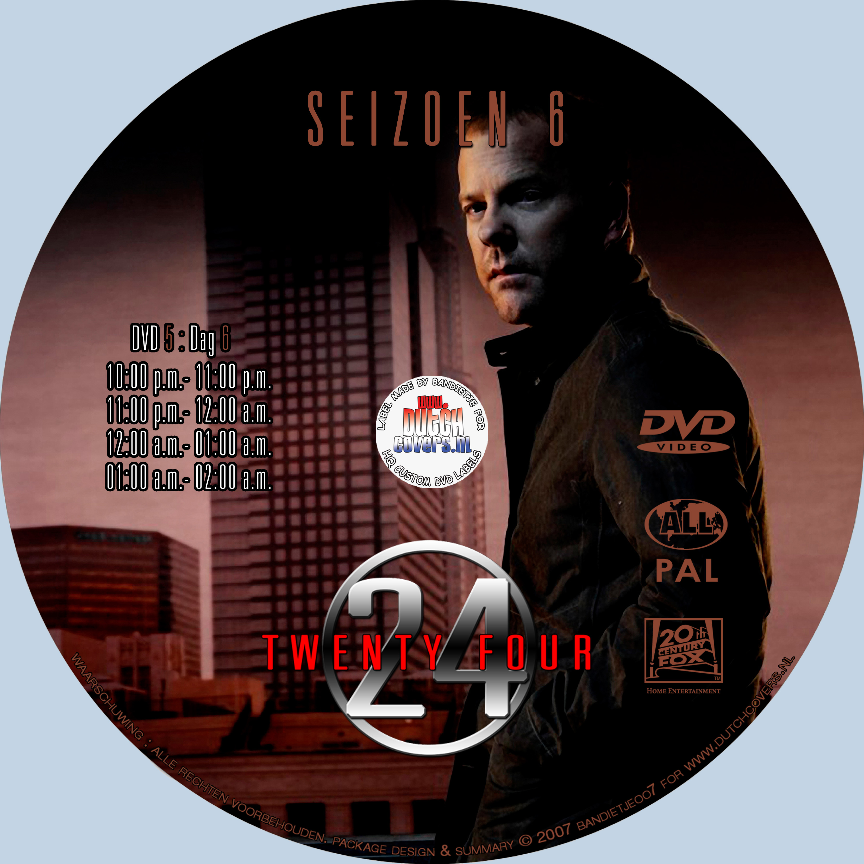 24 seizoen 6 disc 5 label