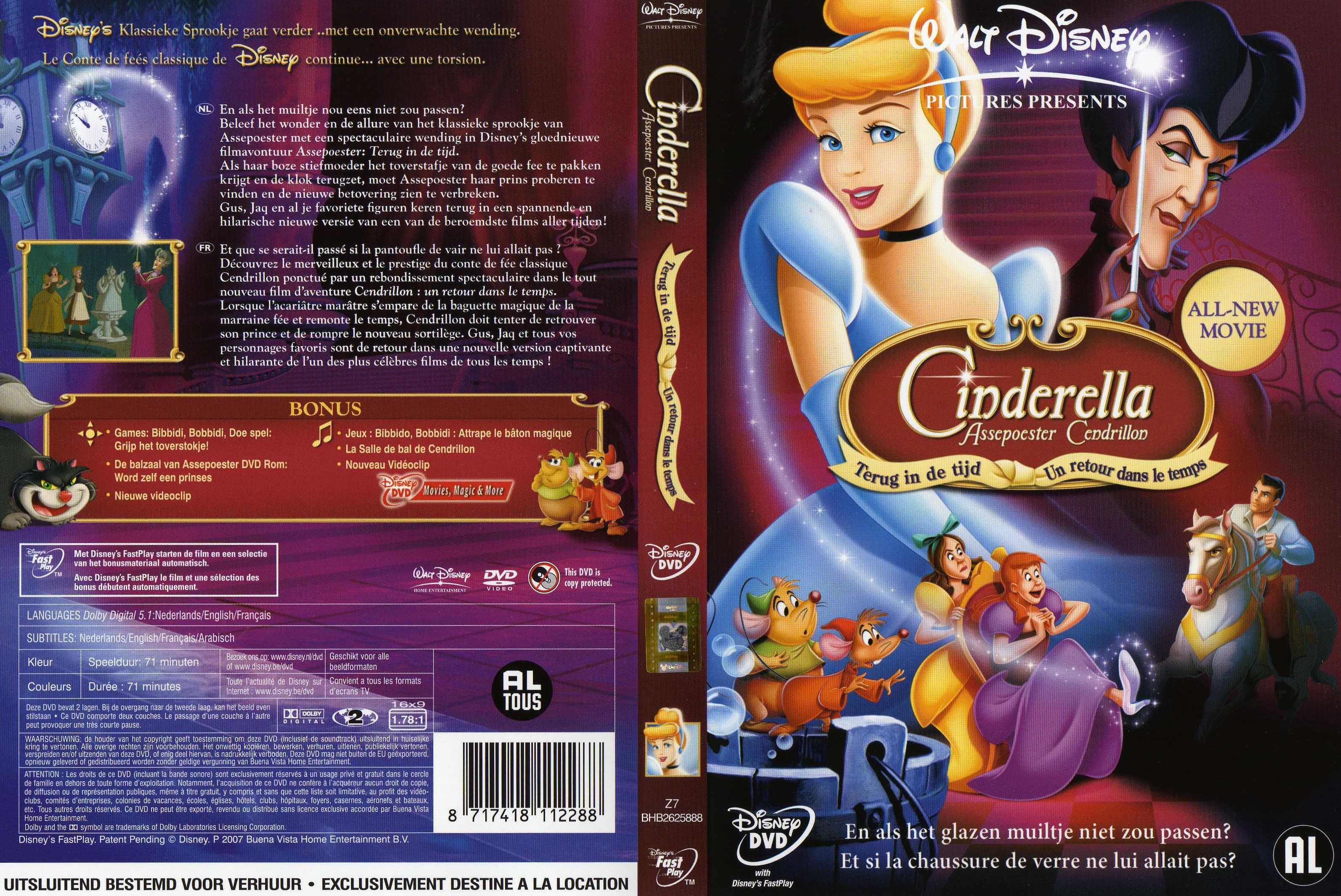 Disney Assepoester (Cinderella) - terug in de tijd - cover