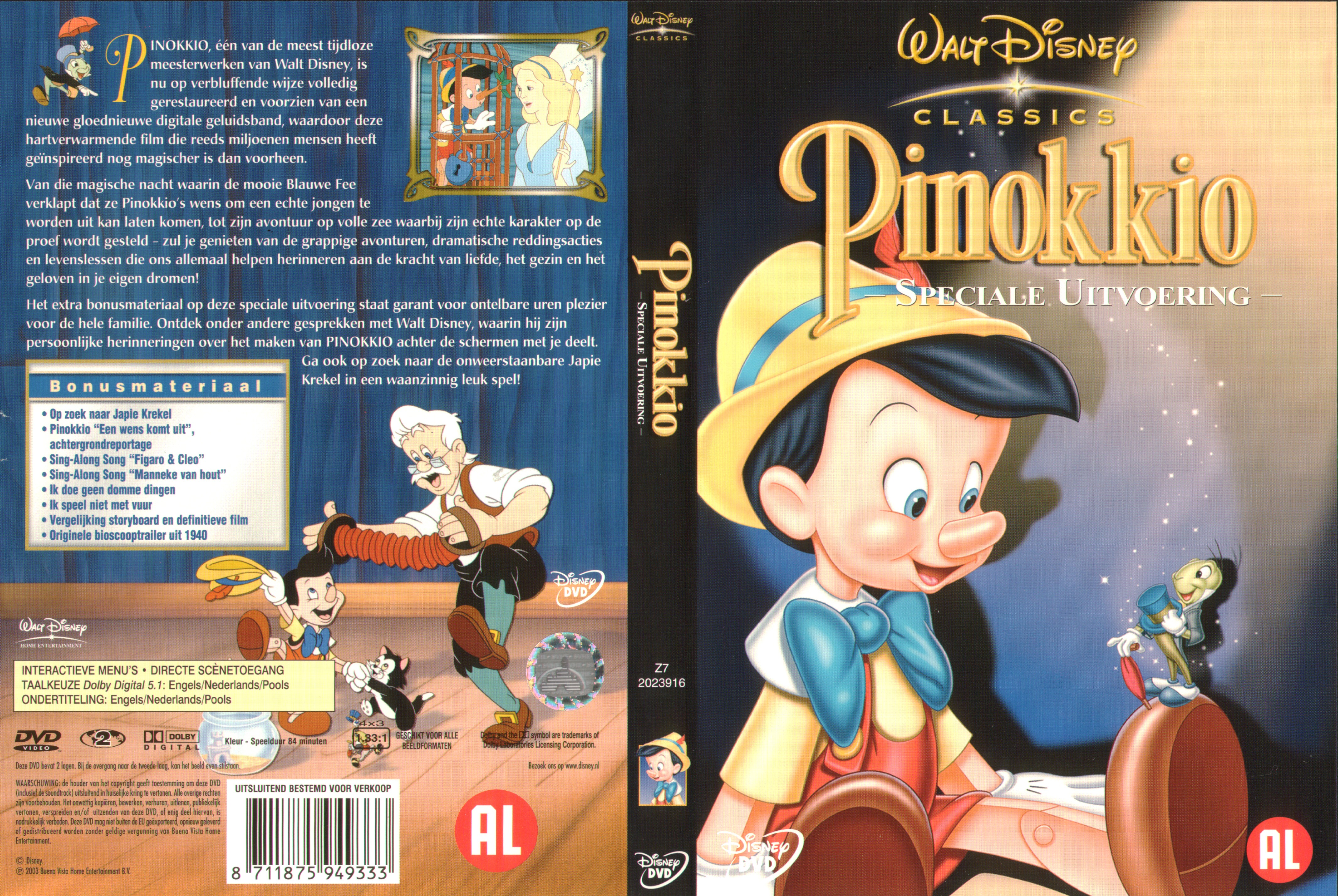 Disney Pinokkio - Cover