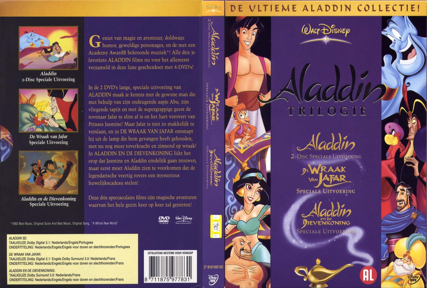 Disney Aladdin Trilogie Dutch - Cover